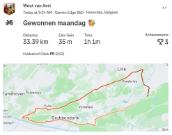 Wout van Aert is back on the bike after his accident in the cyclocross in Mol