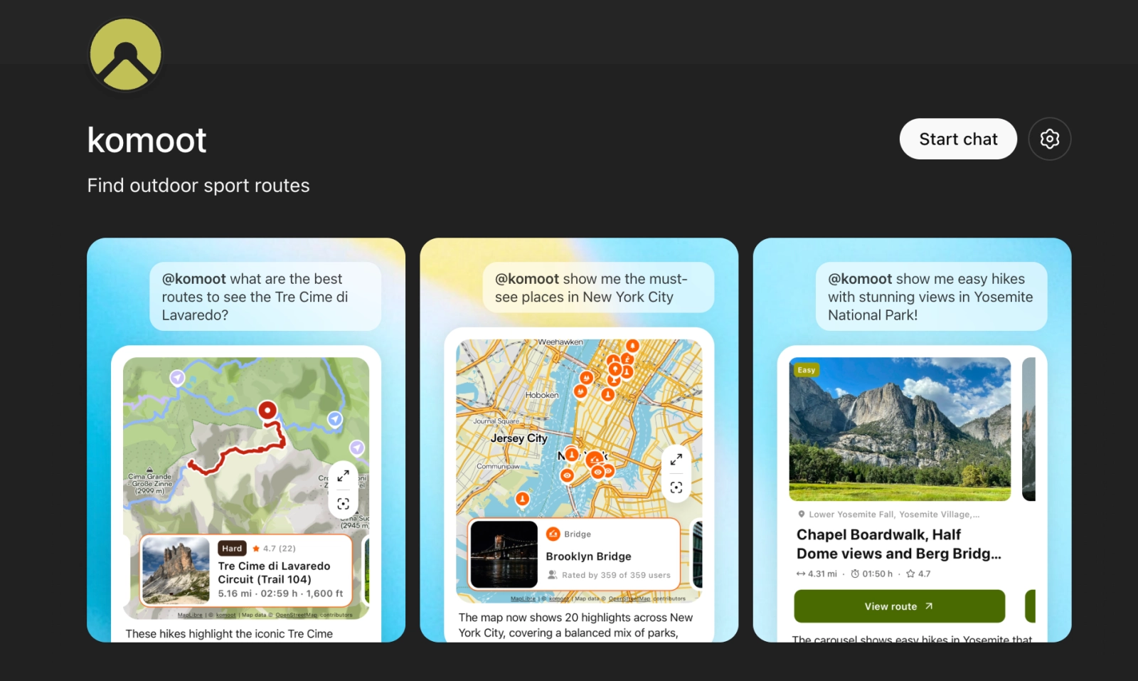 ChatGPT llega a la planificación de rutas ciclistas de la mano de Komoot