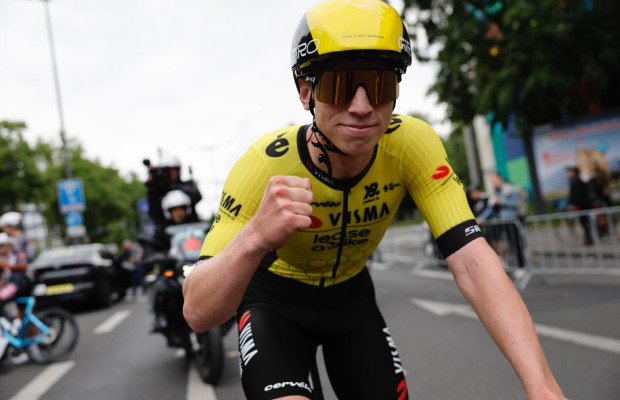 Matthew Brennan takes the sprint at Kuurne-Brussels-Kuurne