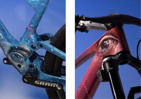 Contemporary art on an exclusive SCOTT Spark RC painted for Nino Schurter