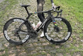 Aero, single chainring, and tires at the limit: Pogacar pushes his Colnago Y1Rs to the max on the cobblestones