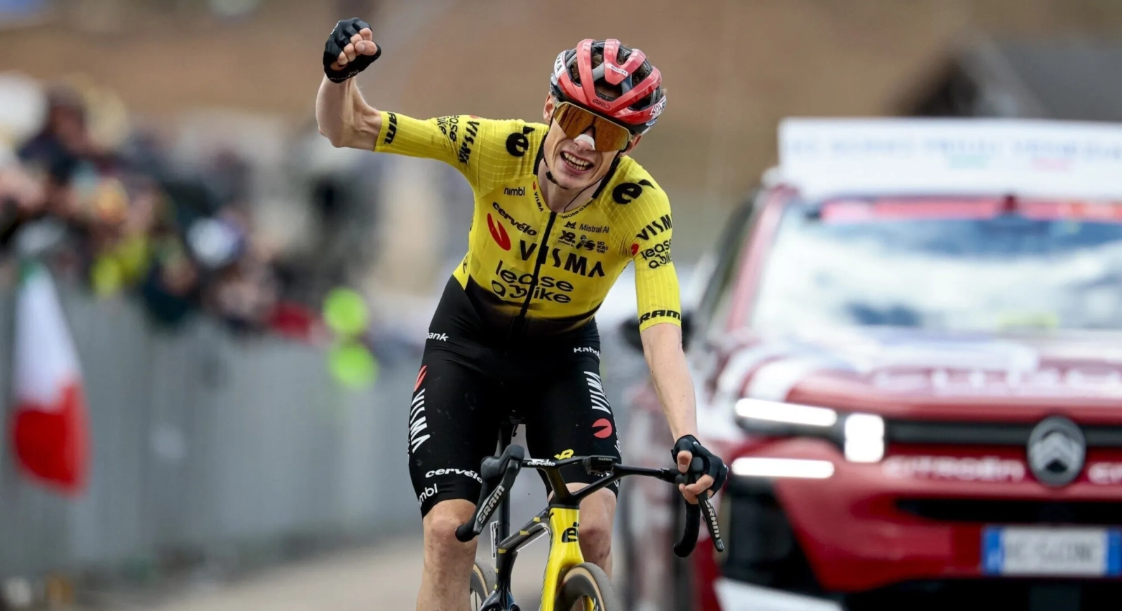 Vingegaard shatters the Blockhaus record with an attack averaging 450 watts