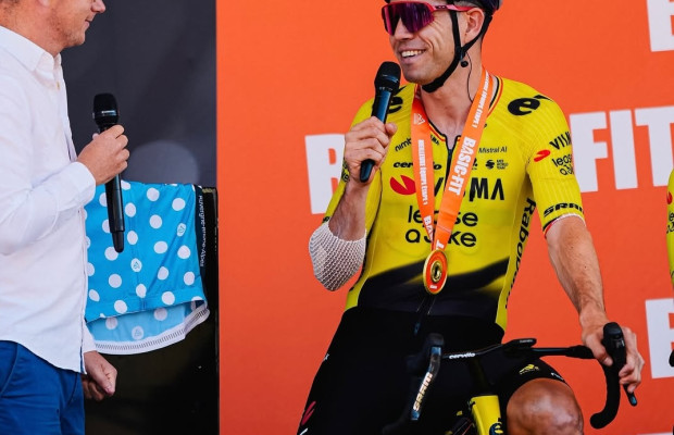 Wout van Aert revela que tuvo una caída entrenando y de ahí su discreto rendimiento en la primera etapa de Dauphiné