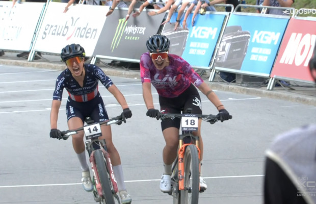 Savilia Blunk surprises everyone with a meteoric finish and wins the Lenzerheide Short Track after the first showdown between 32“ and 29”