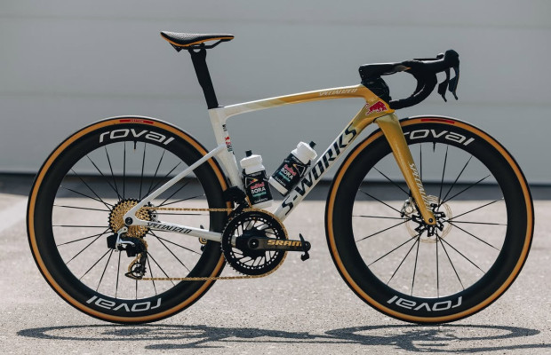 A Closer Look at Remco Evenepoel's S-Works Tarmac SL9 Golden Edition for the Tour de France