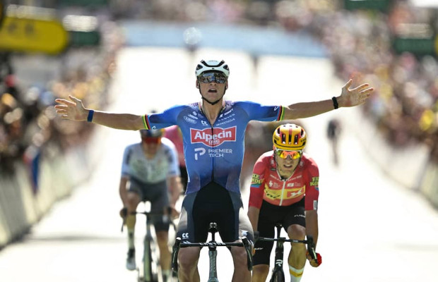 Van der Poel gewinnt die Etappe 9 der Tour nach einer hektischen Flucht zusammen mit Pidcock, Johannessen und Baudin