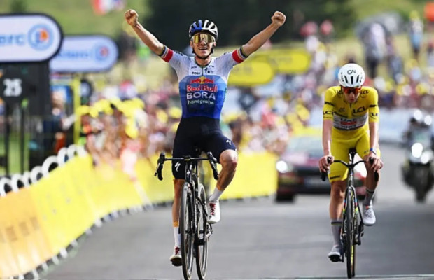 Evenepoel defeats Pogacar at Plateau de Solaison and Vingegaard's withdrawal shakes the Tour