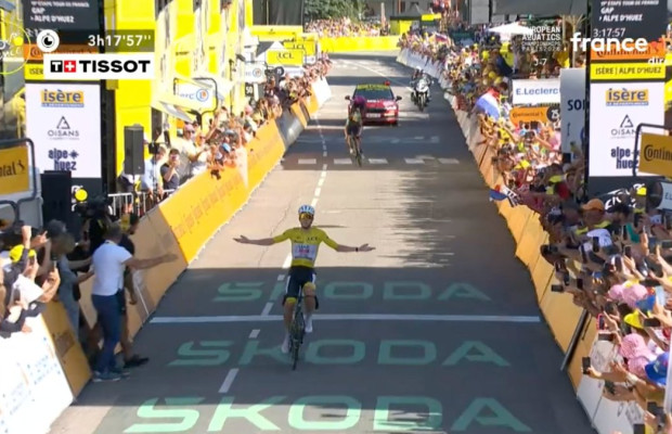 Tadej Pogacar dominates in Alpe d'Huez: fifth victory and Tour almost decided