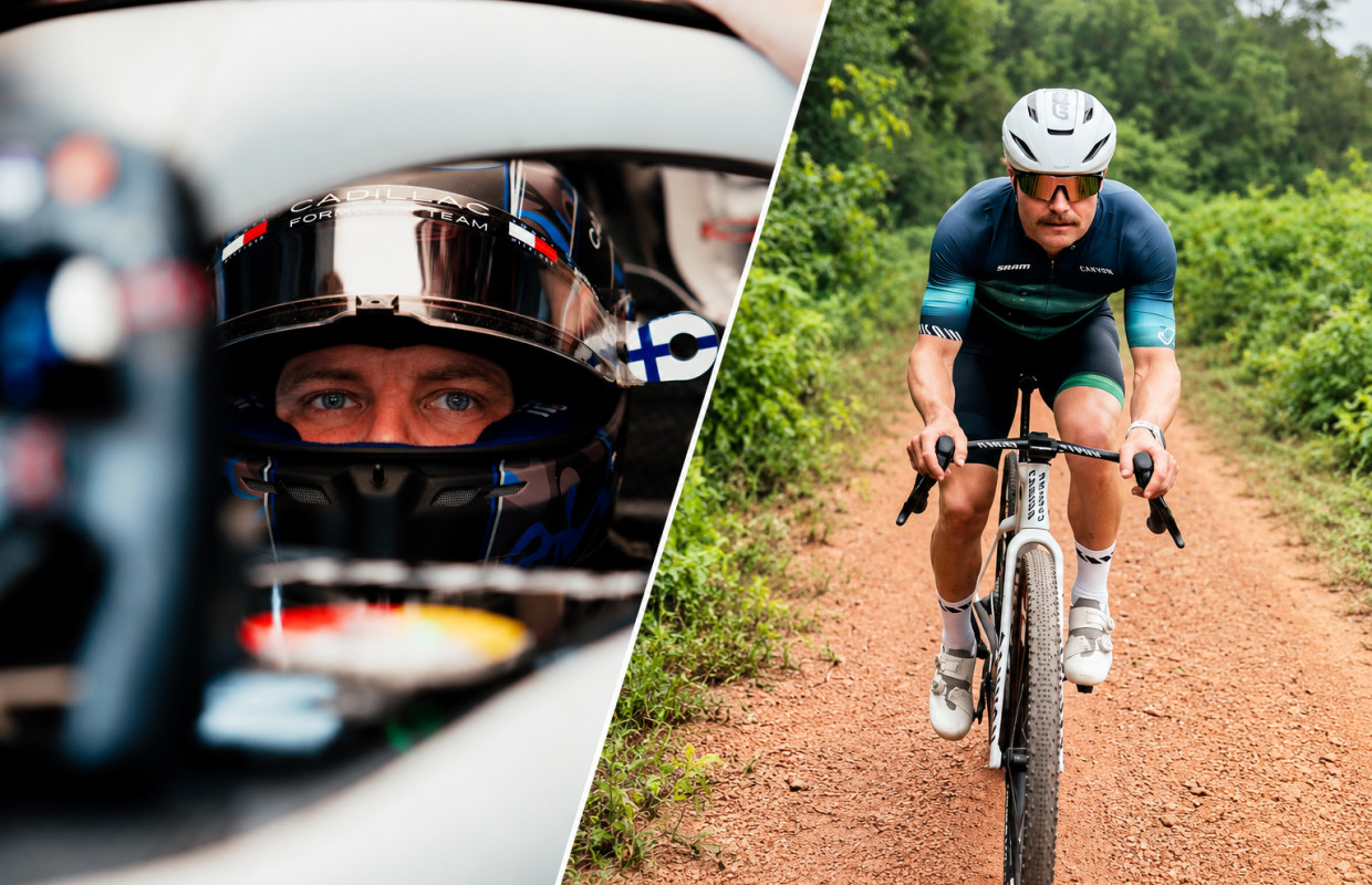 Photo: en.brujulabike.com This F1 driver would rather ride 350 km of gravel to get to his next Grand Prix