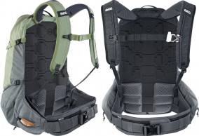 The EVOC Trail Pro backpack comes with the new Liteshield Plus back protector