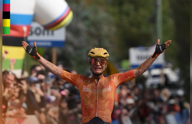 Marianne Vos wins her second Gravel World Championship after a thrilling finale featuring a crash and a devastating attack