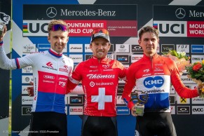 Mathias Fluckiger wins the Short Track in Leogang