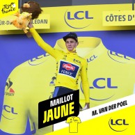 Van der Poel se viste de amarillo y se derrumba al recordar a su abuelo