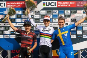 Pauline Ferrand Prevot is the fastest in the Les Gets Short Track