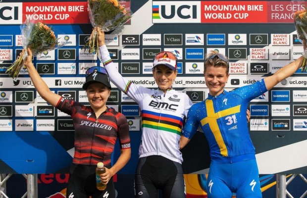 Pauline Ferrand Prevot is the fastest in the Les Gets Short Track