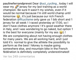 Pauline Ferrand Prevot critica a la Federación Francesa de Ciclismo: "El dinero tal vez se va a otra parte"