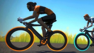 Vazou a próxima de Zwift, uma bicicleta para ciclismo virtual e um rolo futurista