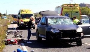 Ciclista atropellado en Mallorca