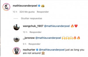 Felicitaciones y "recordatorios" entre Van der Poel y Nino Schurter