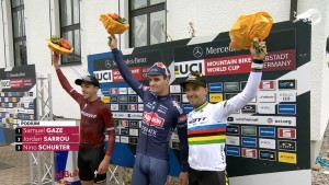 Samuel Gaze rises from his ashes to win the Short Track in Albstadt