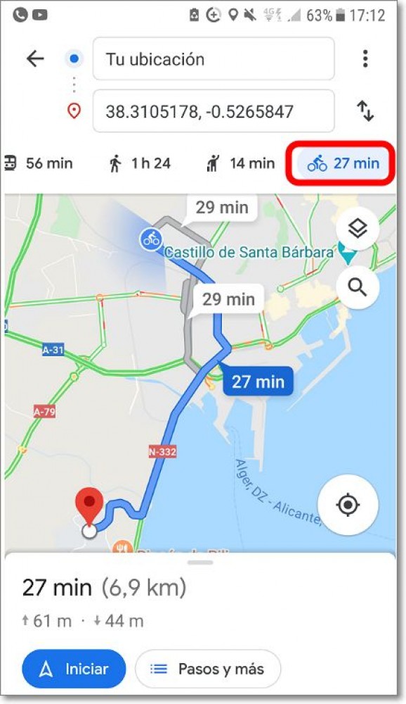 Google maps se actualiza para ciclistas