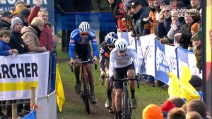 Van der Poel wins at Van Aert's home