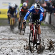 Van der Poel wins at Van Aert's home