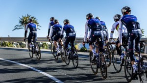 Evenepoel asks a fan not to follow his wheel