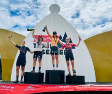 Hatherly beats Schurter and Koretzky in the sprint to win the Trailseeker Banhoek