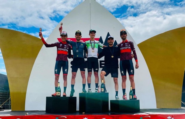 Hatherly beats Schurter and Koretzky in the sprint to win the Trailseeker Banhoek