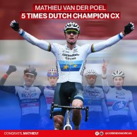 Mathieu Van der Poel, ahora sí, consigue su victoria 100 con el campeonato nacional de Países Bajos