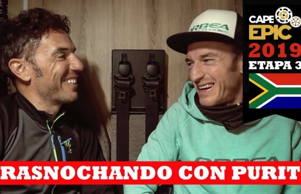 Ibon Zugasti y Aleix Espargaró en la etapa 3 de la Absa Cape Epic 2019