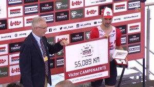 Victor Campenaerts establece un nuevo récord de la hora