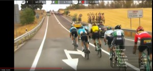 How long cyclists can be pushed when handed a sticky bottle?