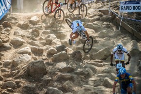 Caída en una carrera de Mountain bike XCO
