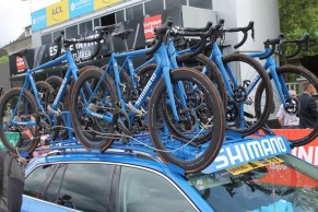 What brand are the blue Shimano bikes?