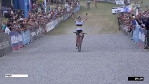 Nobody can with Kate Courtney in the Short Track of the Les Gets World Cup 2019