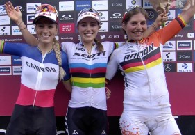 Nobody can with Kate Courtney in the Short Track of the Les Gets World Cup 2019