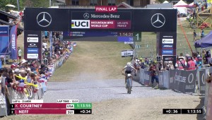 Kate Courtney is far superior than the rest and wins the MTB World Cup of Les Gets 2019