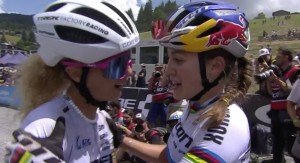 Kate Courtney is far superior than the rest and wins the MTB World Cup of Les Gets 2019
