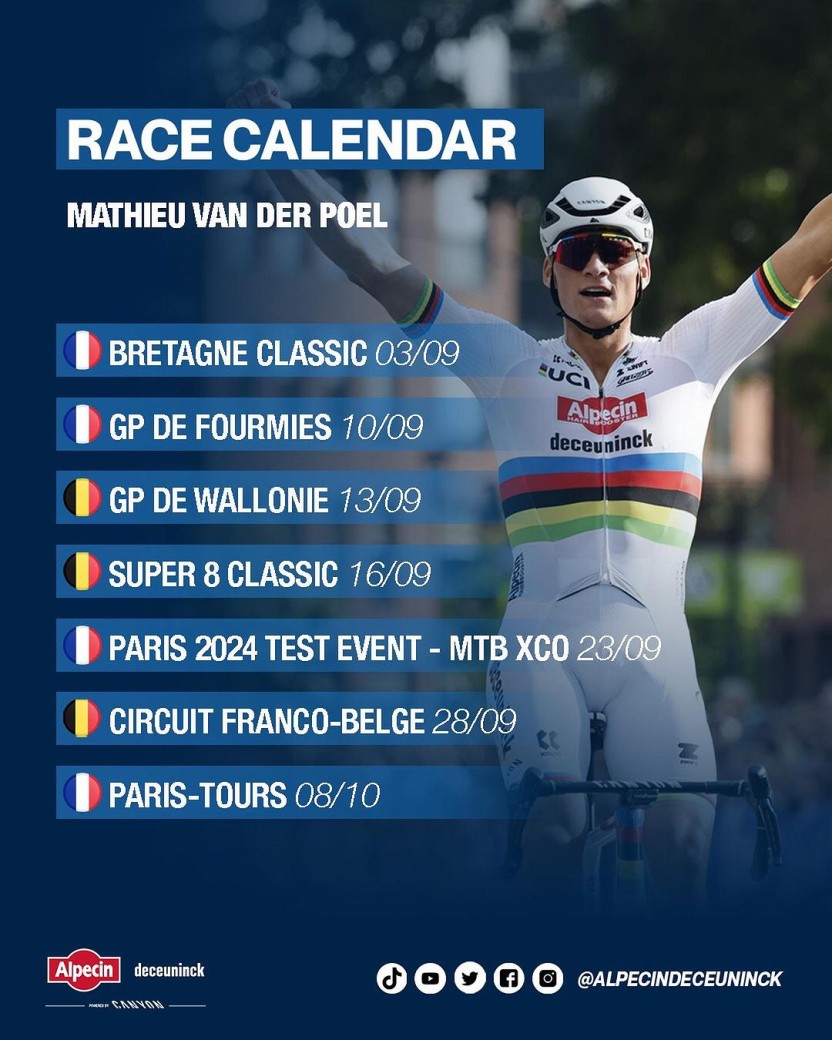 Van der Poel rehace su calendario solo una prueba de MTB y nada de gravel