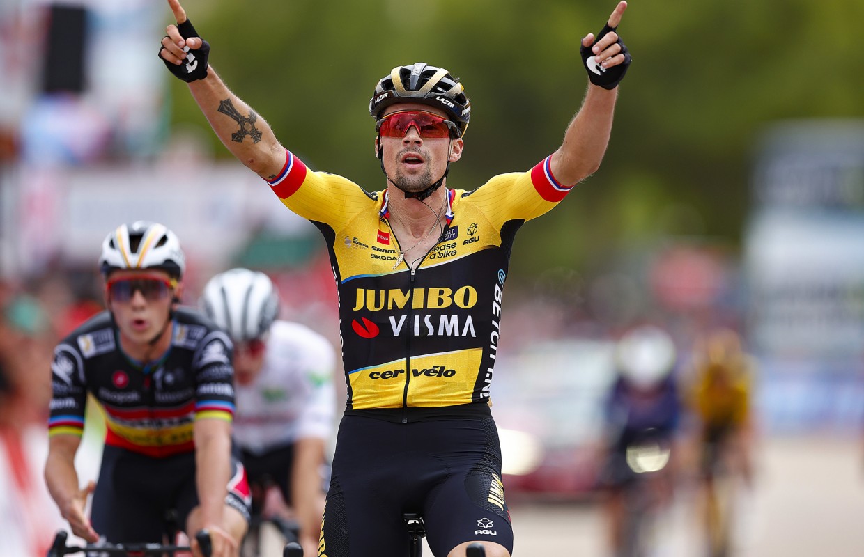 Meta Roglic Stage win for Primoz Roglic, red jersey for Sepp Kusss in La Vuelta