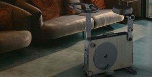 This exercise bike stores the energy you generate and works as an external battery