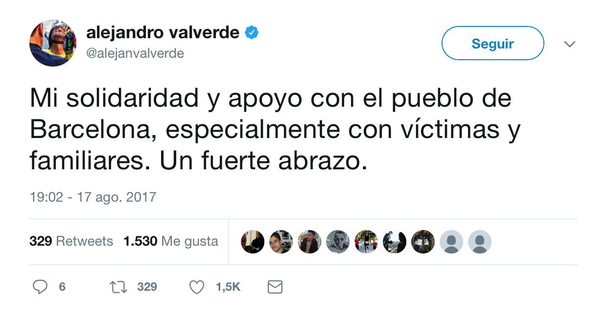 Atentado Barcelona ciclismo