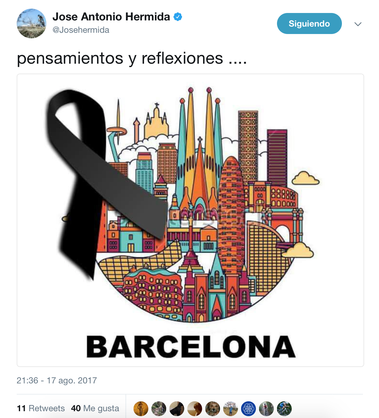 Atentado Barcelona ciclismo