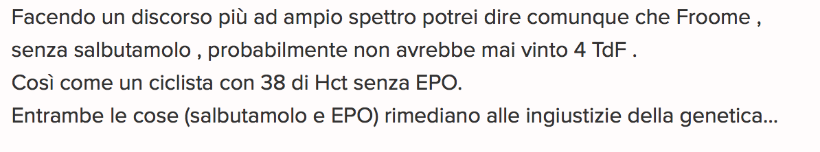 Michelle Ferrari vs Froome