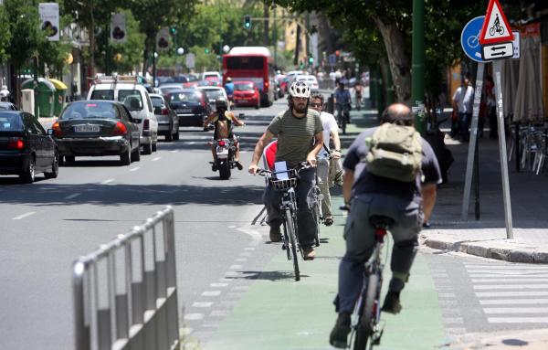 Ir por la ciudad en bici